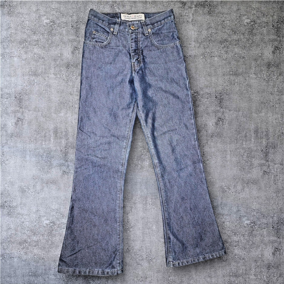 Vintage GUESS Jeans W313 Flare Leg Blue Denim – Size 14 – Made in Canada – Y2K 9 - Picture 1 of 7